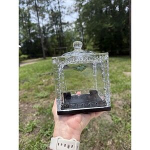 Shannon Crystal Dublin Crystal Glass‎ Revolving Photo Cube Frame w/ Base Lid